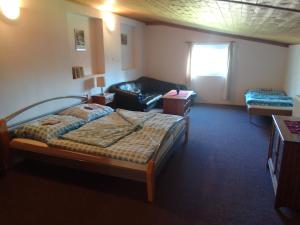 Postel nebo postele na pokoji v ubytování Chata Nová Huť + 40 fotografií