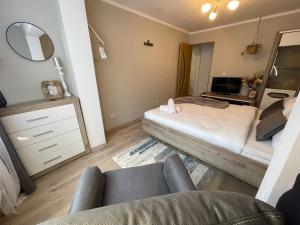 Ένα ή περισσότερα κρεβάτια σε δωμάτιο στο Hygge place to stay - self check in nonstop 24h-wifi