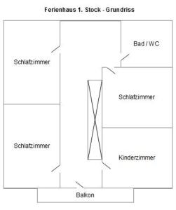 Grundriss der Unterkunft Ferienhaus am Waginger See