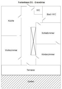 Grundriss der Unterkunft Ferienhaus am Waginger See