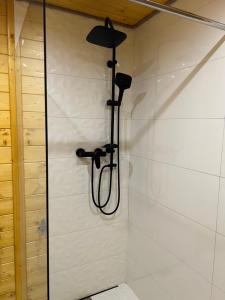 łazienka z prysznicem. w obiekcie Stachowa Chata w Zwierzyńcu