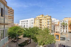 Nespecifikovaný výhled na destinaci Málaga nebo výhled na město při pohledu z hotelu