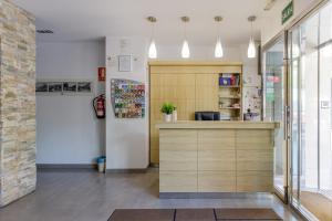 Kuchyň nebo kuchyňský kout v ubytování H-A Hotel Trebol