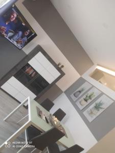 an overhead view of a living room with a floor at CASETTA DEL SARACENO in Roccalumera