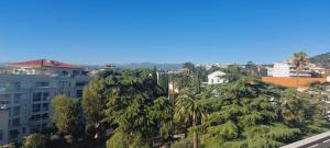 un gruppo di alberi di fronte a un edificio di Mascotte a Cannes