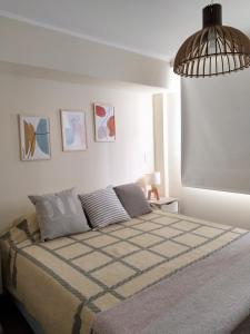 ein Schlafzimmer mit einem großen Bett in einem Zimmer in der Unterkunft Alojamiento Turístico Brc in San Carlos de Bariloche