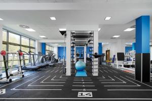 Fitness centrum a/nebo fitness zařízení v ubytování Hotel Srbija Lux