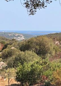 a view of the ocean from the top of a hill at Donnigheddu in Rudalza