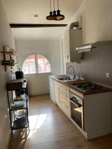 Kuchyňa alebo kuchynka v ubytovaní Toulouse centre: T2 bis dans immeuble historique