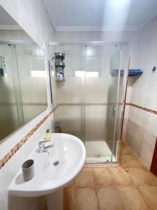 Koupelna v ubytování Casa Aleri