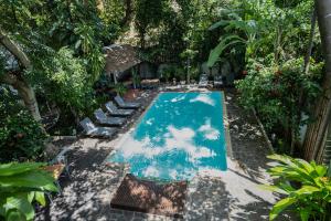una piscina con due sedie a sdraio e una piscina di Jungle Addition a Phnom Penh