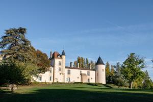 un viejo castillo en un campo de hierba en Château Toulouse-Lautrec, en Saint-André-du-Bois