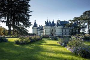 a castle in the middle of a field of flowers at Nid bohème in Suèvres