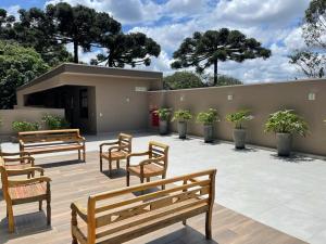 حديقة خارج Estúdio Lindíssimo com Varanda!