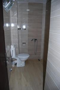 伊尔富德Hotel la Perle d'Arfoud的带马桶和淋浴的浴室