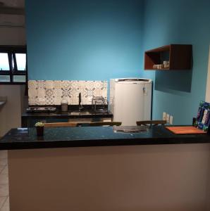 Kuchyň nebo kuchyňský kout v ubytování Vila Juquehy Lofts & Suítes