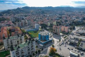 an aerial view of a city with buildings at B&B Palazzo del Toro in Montesilvano