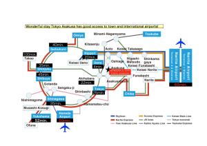 a geological map of the united states with cities and towns at WonderfulStayTOKYO浅草 in Tokyo +173 photos