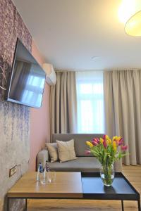 TV a/nebo společenská místnost v ubytování Hotel na Skarpie + 42 fotografií