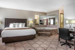 een hotelkamer met een bed en een bad bij Quality Inn Stockbridge Atlanta South in Stockbridge