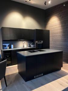 A kitchen or kitchenette at Eksklusiv, toppetasje leilighet med flott utsikt