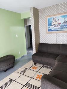 Χώρος καθιστικού στο Apartamento 103 Praia do Ervino - SFS