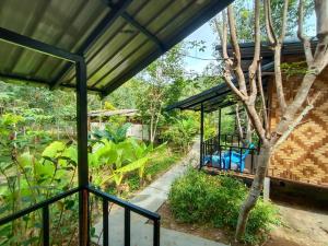 Zahrada ubytování Mook Bamboo Bungalows