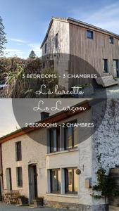 two pictures of a building with the words before and after at Holiday home le Lurçon et la Lurcette in Libin