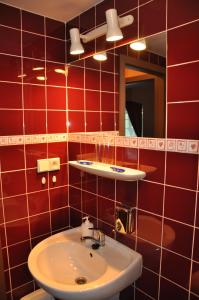 Kúpeľňa v ubytovaní Hotel a Hostinec Tálský mlýn
