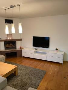 TV a/nebo společenská místnost v ubytování Kuća za odmor Ravnica