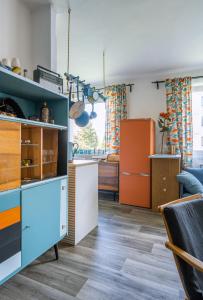 Kuchyň nebo kuchyňský kout v ubytování Retro Art room