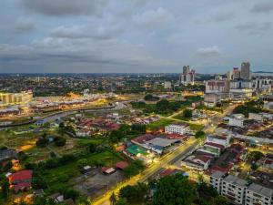 an overhead view of a city with buildings and roads at Novo 8 2-Bedrooms Condo Extreme City View Suite in Malacca