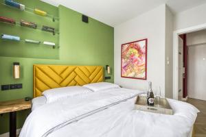 Posteľ alebo postele v izbe v ubytovaní Piękny Apartament Fredola