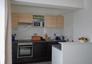 Kuchyň nebo kuchyňský kout v ubytování Slunný a vzdušný Apartmán Astra