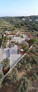 an overhead view of a city with trees and buildings at Trullo Mamamè in Cisternino