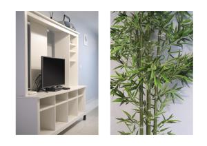 Telewizja i/lub zestaw kina domowego w obiekcie Studio Etna-near Playa Flamingo