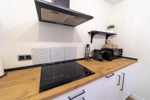 Kuchyň nebo kuchyňský kout v ubytování Apartamentos San Lazaro