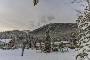 a ski lodge in the snow with a mountain at Aurora Townhomes by StayIn in Panorama +8 photos