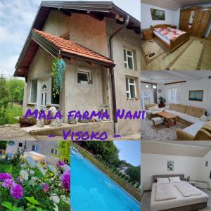 a collage of photos of a house at Mala farma Nani in Visoko