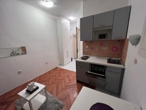 Kuchyň nebo kuchyňský kout v ubytování Apartman Jelačić