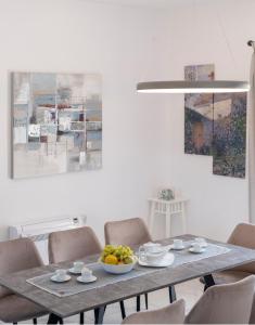 A seating area at Blue diamonds villas Paros