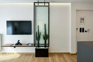 TV a/nebo společenská místnost v ubytování Luxury Downtown Apartment C2