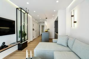 TV a/nebo společenská místnost v ubytování Luxury Downtown Apartment C2