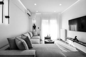 TV a/nebo společenská místnost v ubytování Luxury Downtown Apartment C2