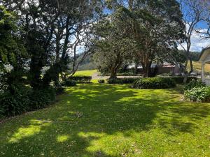 un patio verde con árboles y césped verde en Coolangatta Estate Shoalhaven Heads en Berry