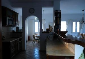 A seating area at Beach House in Tinos island