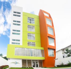 O edifício onde o hotel está situado