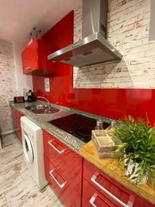 Kuchyňa alebo kuchynka v ubytovaní Apartamentos Sevilla Palace