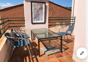 Balkon lub taras w obiekcie 2 pièces 2 terrasses 100 m Croisette très clair.