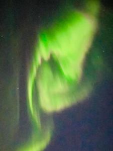 an image of the northern lights in the sky at Idyllisk sjøhus på Naurstad in Bodø